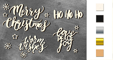 Chipboards set "Merry Christmas!" #059