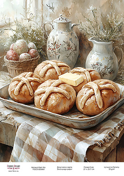 Decoupage card «Easter coziness-07» #000968, 21cm x 29,7cm