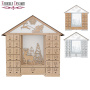 Advent calendar "Fairy house with figurines", for 25 days with volume numbers, LED light, DIY kit - 11