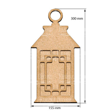  Art board Decorative lantern 15,5х30 cm - 2