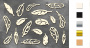 Chipboard embellishments set,  "Feathers 1" #047