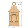  Art board Decorative lantern 15,5х30 cm - 0