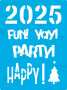 Stencil for crafts 10x15cm "New Year 1" #068