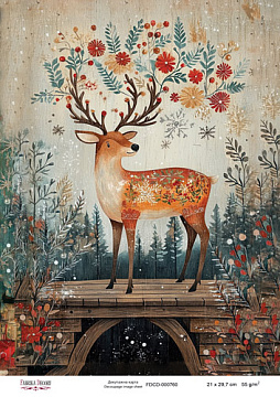 Decoupage card «Christmas Tale» #000760, 21cm x 29,7cm