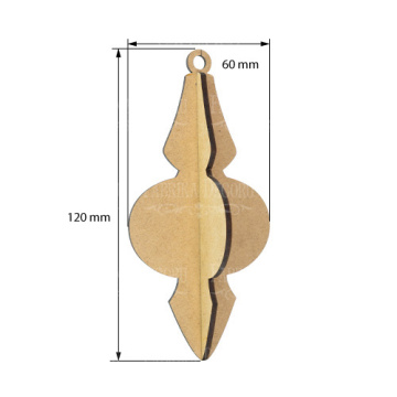 Blank for decoration New year tree toy 61, #494 - 2