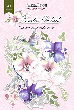 Zestaw wycinanek, kolekcja "Tender Orchid",49 szt