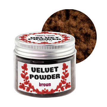 Velvet powder, color brown, 50 ml