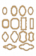 set of mdf ornaments for decoration #138
