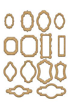 Satz mdf-Ornamente zum Dekorieren #138