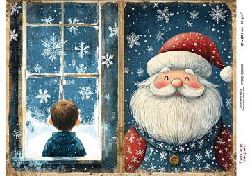 Decoupage card «Christmas Tale» #000808, 21cm x 29,7cm