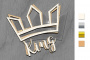 Mega shaker dimension set, 15cm x 15cm, Figured frame King's Crown