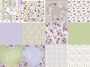 Double-sided scrapbooking paper set Floral Sentiments 12” x 12" (30.5cm x 30.5cm), 10 sheets - 0