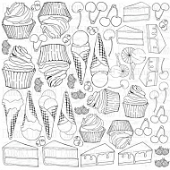 лист 30,5см x 30,5см для раскрашивания акварельными чернилами candy shop