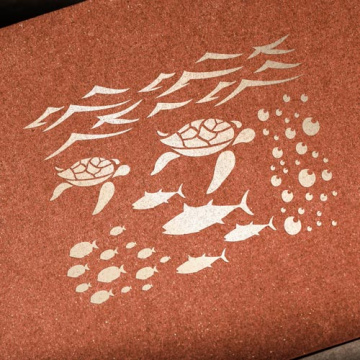 Stencil reusable, 15x20cm "Undersea world", #375 - 2 Stencil reusable, 15x20cm "Undersea world", #375 - 2