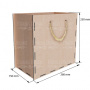 Bag shaped gift box with rope handles for presents, flowers, sweets, 260х250х150 mm, DIY kit #295 - 2