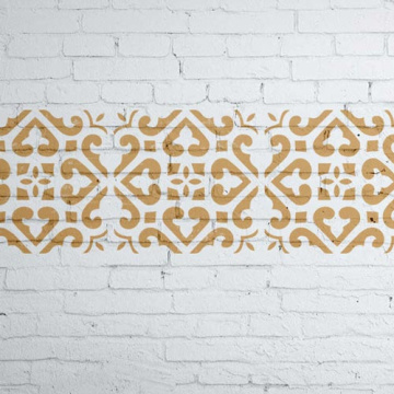 Stencil for crafts 14x14cm "Tile of Byzantine style 1" #328 - 2 Stencil for crafts 14x14cm "Tile of Byzantine style 1" #328 - 2
