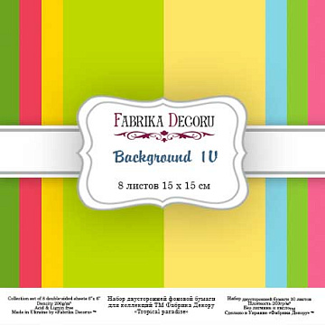 Double-sided scrapbooking paper set Backgrounds 4 6”x6” 8 sheets