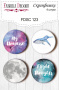 Set of 4pcs flair buttons for scrabooking #123