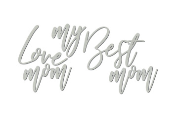 Chipboard "Love my mom, best mom" #451 - 2