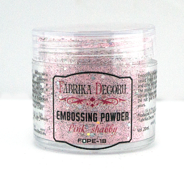 Embossing powder with glitter Pink shabby 20 ml