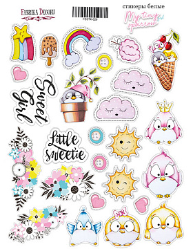 Kit of stickers 26 pcs My tiny sparrow girl #029