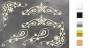 Набор чипбордов Вензель со снежинкой 10х15 см #630