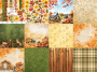 Double-sided scrapbooking paper set Bright Autumn 8"x8" 10 sheets - 0