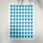 Stencil for crafts 15x20cm "Hearts Background" #034 - 0