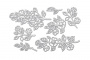 набор чипбордов веточки с цветами 10х15 см #773 