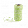 Cotton melange cord. White with  lime green.
