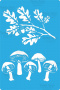 Stencil for crafts 15x20cm "Mushrooms and acorns" #227