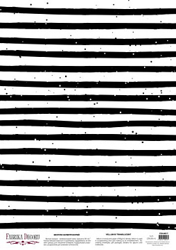 Deco vellum colored sheet Black and white stripes, A3 (11,7" х 16,5")