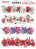 набор наклеек (стикеров) 4 шт summer flowers #117