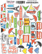 набор наклеек (стикеров) 56 шт european holidays #002