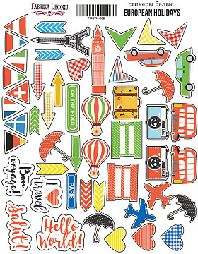 Kit of stickers  56 pcs European holidays #002