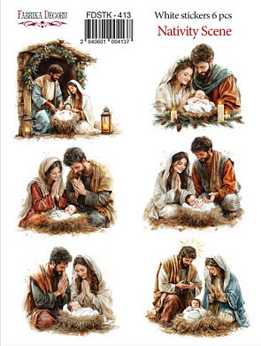 Set of stickers 5 pcs, Christmas, #413