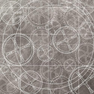 лист двусторонней бумаги для скрапбукинга grunge & mechanics #1079-3 30,5х30,5 см - 2