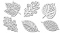 Набор чипбордов Осенние листья 10х15 см #820