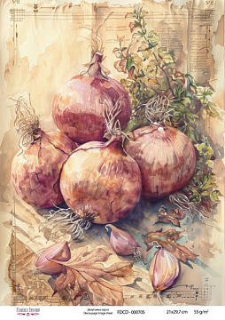 Decoupage card #0705, 21x29,7 cm