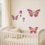 Art Stained Glass Kit "Vivid Butterflies", for painting by numbers - 0
