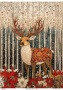 Decoupage Card "Deer in a Birch Grove", #0864, 29.7x42cm