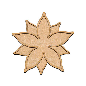  Art board Poinsettia 20х20 cm