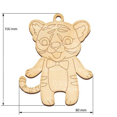 Figurine for painting and decorating #399 "Tiger cub 1" - 2