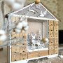 Advent calendar "Fairy house with figurines" for 25 days with cut out numbers, LED light, DIY - 1