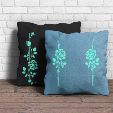 трафарет многоразовый xl (30х21см), плетистая роза #017 фабрика декору - 2