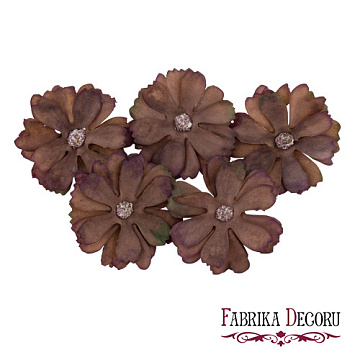 Daisy flower burgundy-eggplant, 1 pc