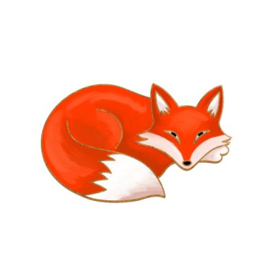 brooch blank for coloring #104 “cunning fox” - 2