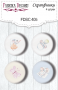 Set mit 4 Flair-Buttons zum Scrapbooking My little mousy girl #405