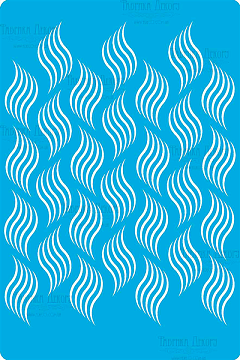 Stencil for crafts 15x20cm "Abstraction waves" #212