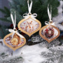 DIY wooden set “Cozy Winter” for making 3 Christmas tree decorations, #054 - 7